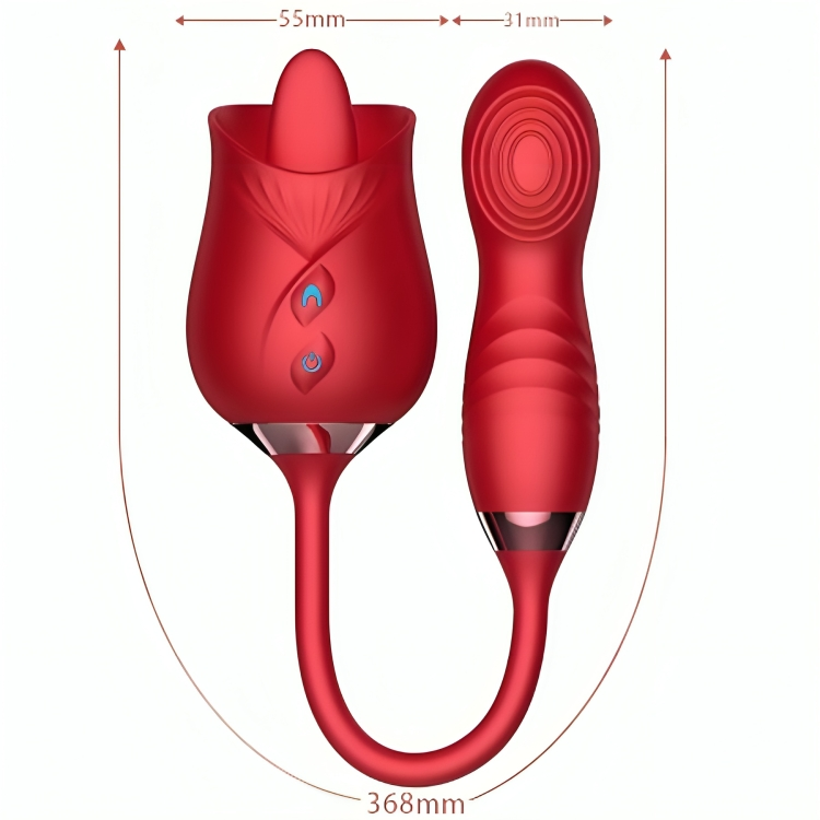 ARMONY - DELIGHT FLOWER VIBRATOR & BUMPING MED RØD TUNGE
