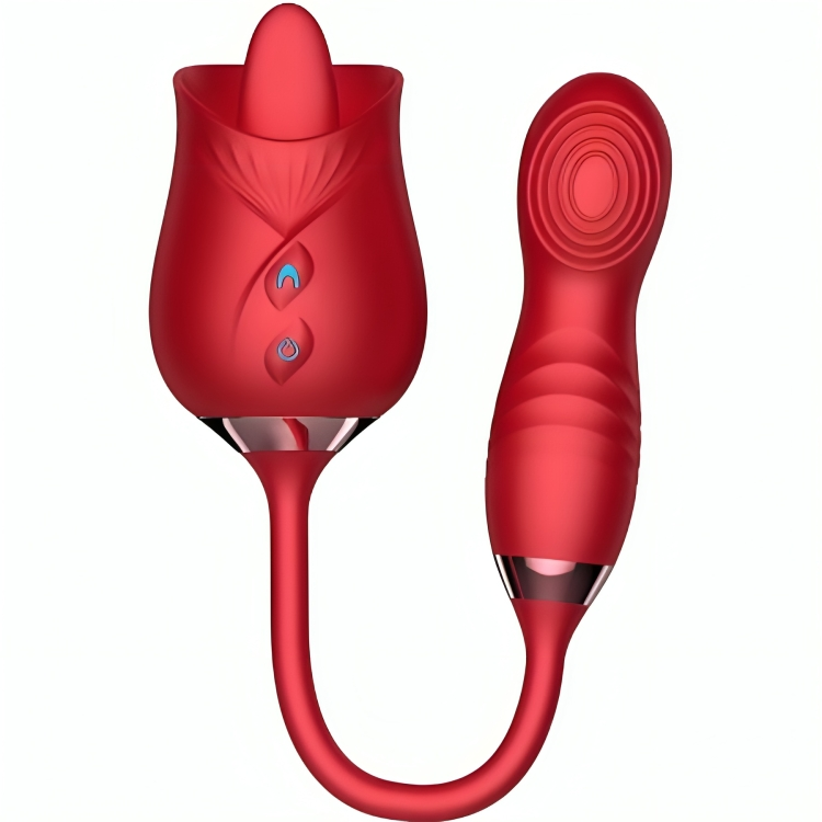 ARMONY - DELIGHT FLOWER VIBRATOR & BUMPING MED RØD TUNGE