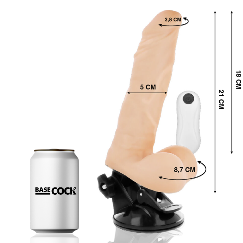 BASECOCK - REALISTISK BØJBAR FJERNBETJENING 21 CM -O- 5 CM