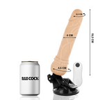 BASECOCK - REALISTISK VIBRATOR FJERNBETJENING KØD 19,5 CM -O- 4 CM