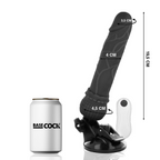BASECOCK - REALISTISK VIBRATOR FJERNBETJENING SORT 19,5 CM -O- 4 CM