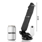 BASECOCK - REALISTISK VIBRATOR FJERNBETJENING SORT 20 CM -O- 4 CM