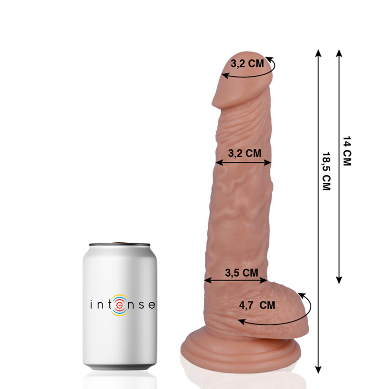 MR INTENSE - 13 REALISTISKE PIK 18,5 CM -O- 3,2 CM