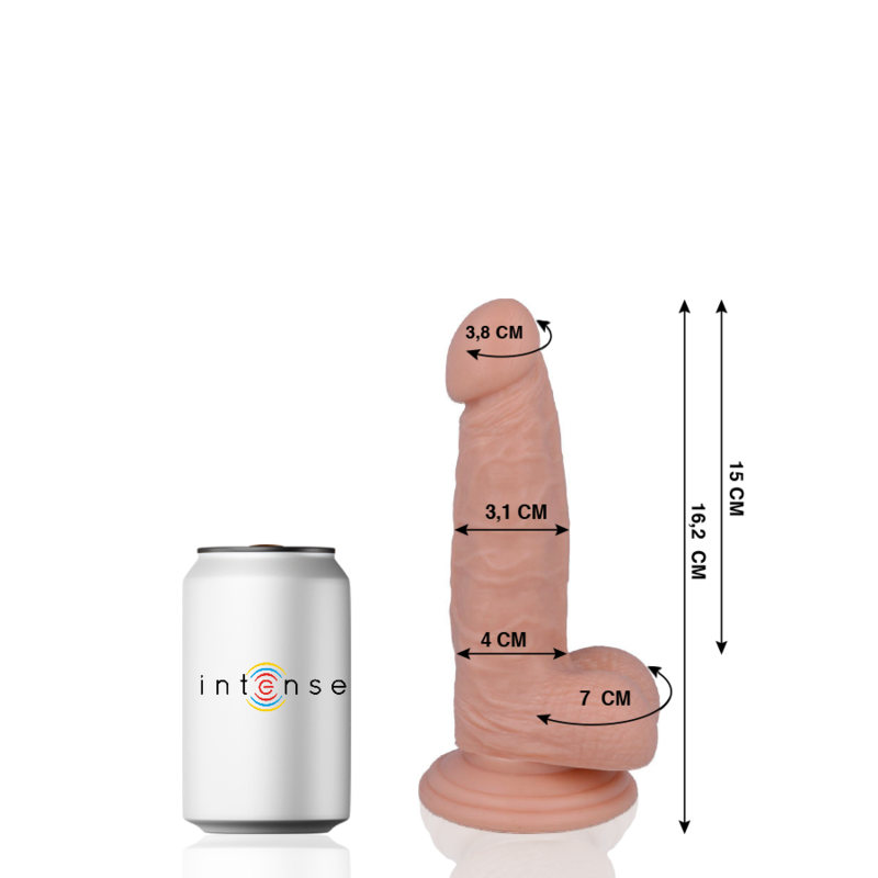MR INTENSE - 4 REALISTISKE PIKKER 16,2 CM -O- 3,1 CM