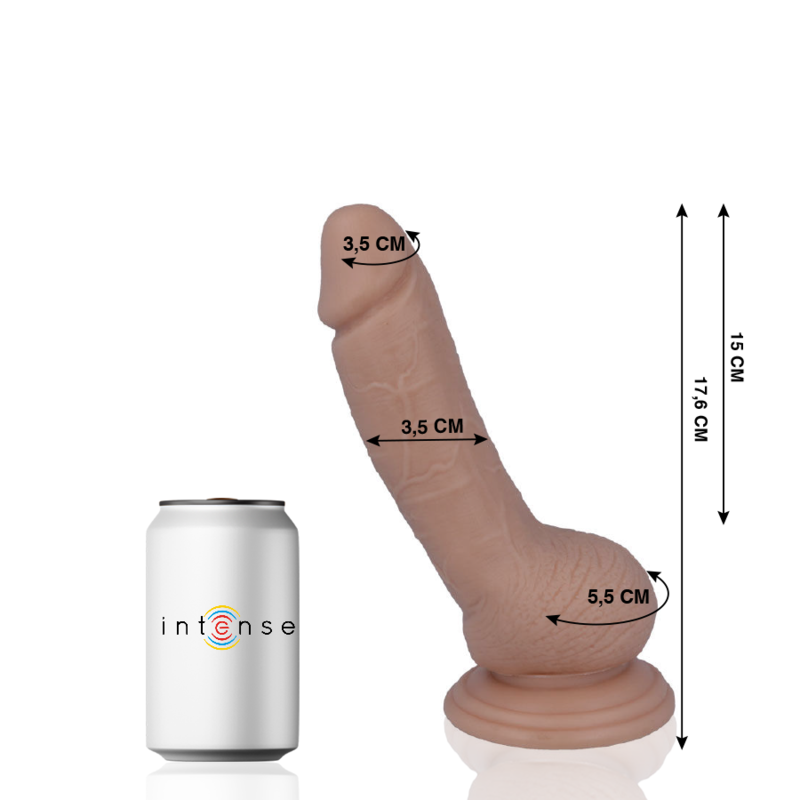 MR INTENSE - 8 REALISTISKE PIKKER 17,6 CM -O- 3,5 CM