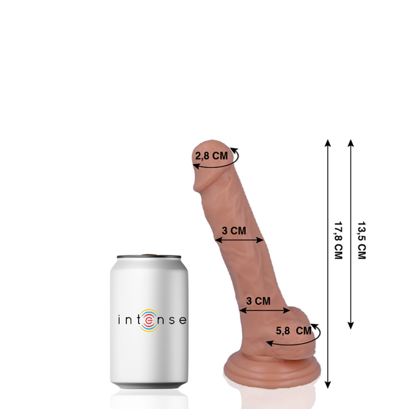 MR INTENSE - 9 REALISTISK PIK 17,8 CM -O- 3 CM
