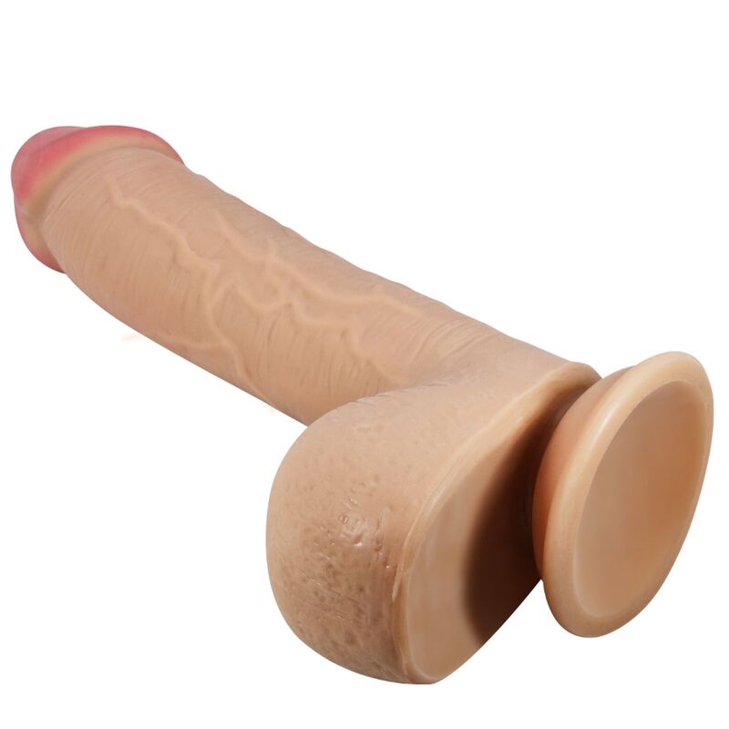 PRETTY LOVE - GLIDENDE HUD-SERIE REALISTISK DILDO MED GLIDENDE HUD SUGEKOP KØD 23,4 CM