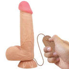 PRETTY LOVE - GLIDENDE HUD-SERIE REALISTISK DILDO MED GLIDENDE HUD-SUGEKOP FJERNBETJENING FLESH 21,8 CM