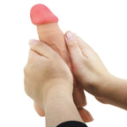 PRETTY LOVE - GLIDENDE HUD-SERIE REALISTISK DILDO MED GLIDENDE HUD-SUGEKOP FJERNBETJENING FLESH 21,8 CM