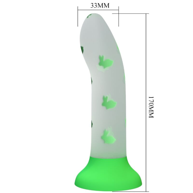 PRETTY LOVE - MAGISK NIGHTFALL-DILDO UDEN VIBRATION LYSENDE GRØN