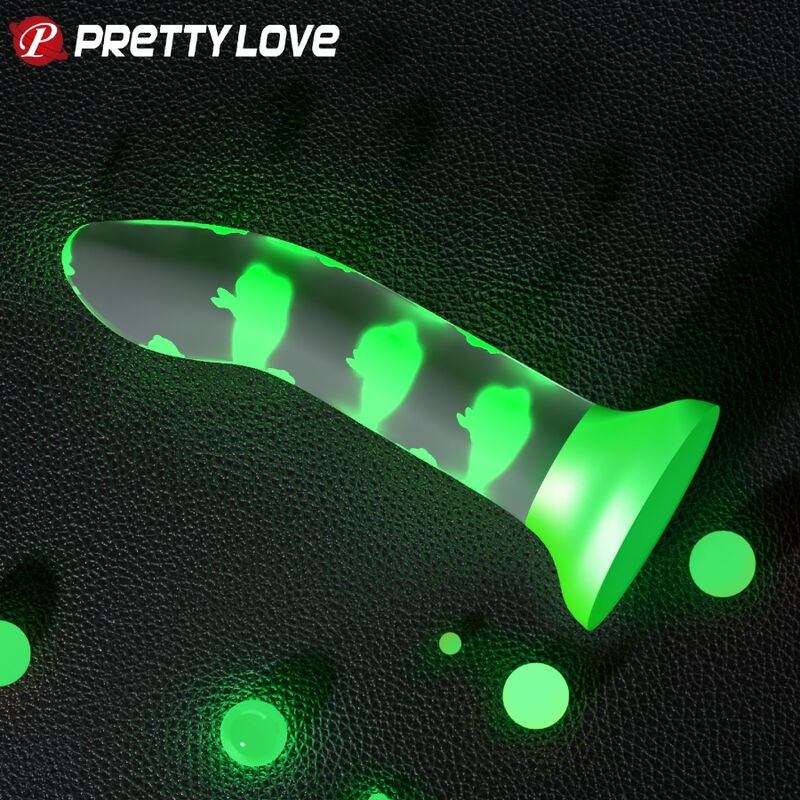 PRETTY LOVE - MAGISK NIGHTFALL-DILDO UDEN VIBRATION LYSENDE GRØN