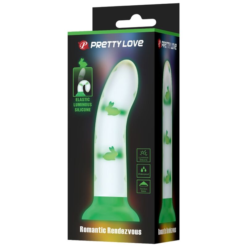 PRETTY LOVE - MAGISK NIGHTFALL-DILDO UDEN VIBRATION LYSENDE GRØN