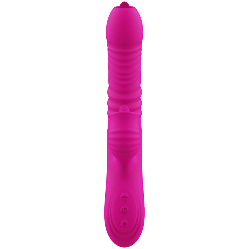 ARMONY - FANNY MULTIFUNKTIONSVIBRATOR MED DOBBELTTUNGE FUCHSIA VARMEEFFEKT