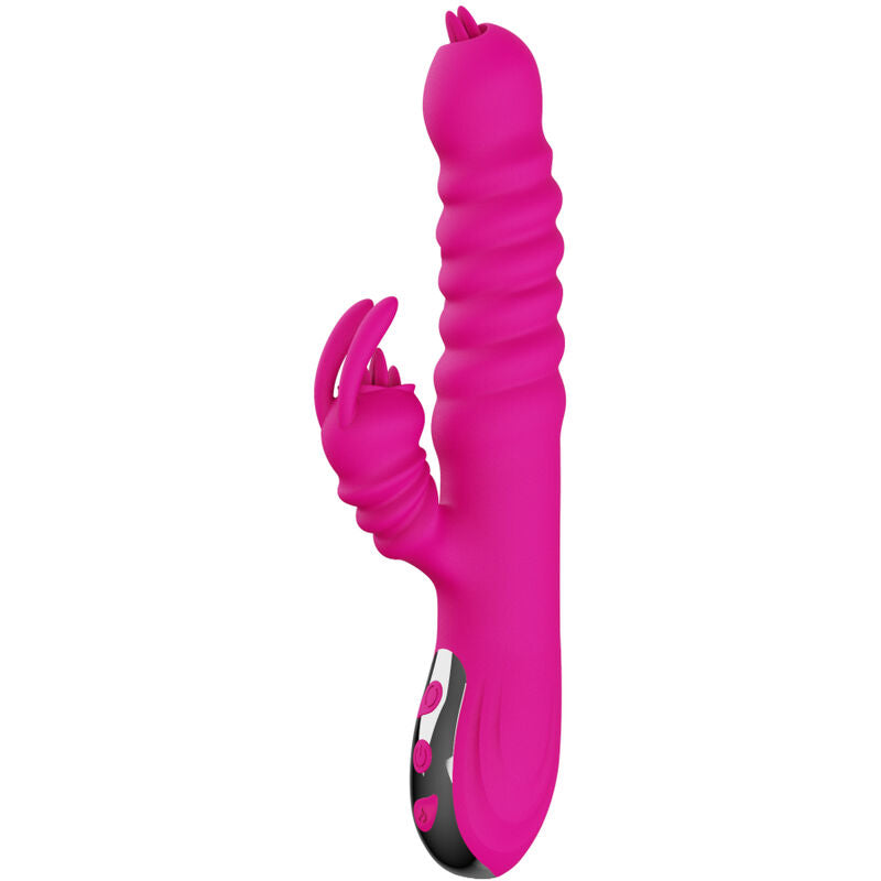 ARMONY - KANIN DOBBELTTUNGET MULTIFUNKTIONSVIBRATOR FUCHSIA VARMEFFEKT