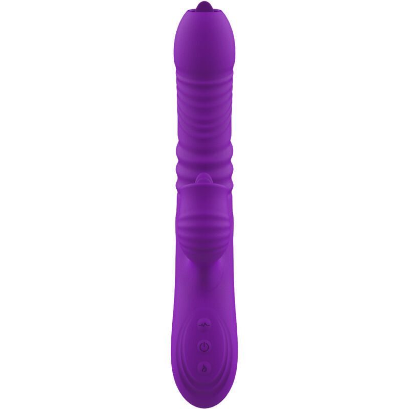 ARMONY - FULDSTÆNDIGT G-PUNKT KANINVIBRATOR MED STIMULERENDE TUNGE VIOLET VARMEFFEKT