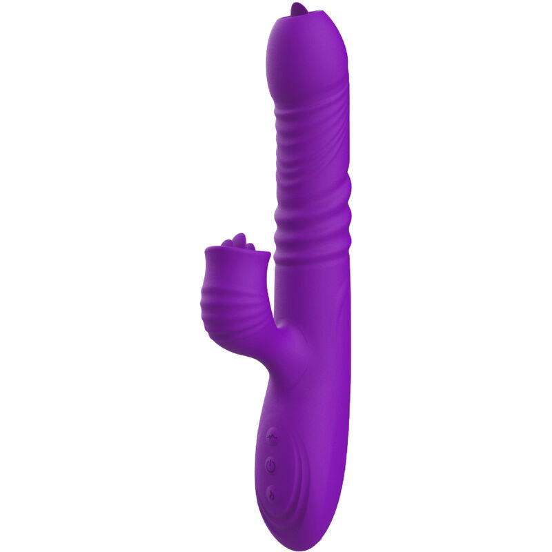 ARMONY - FULDSTÆNDIGT G-PUNKT KANINVIBRATOR MED STIMULERENDE TUNGE VIOLET VARMEFFEKT