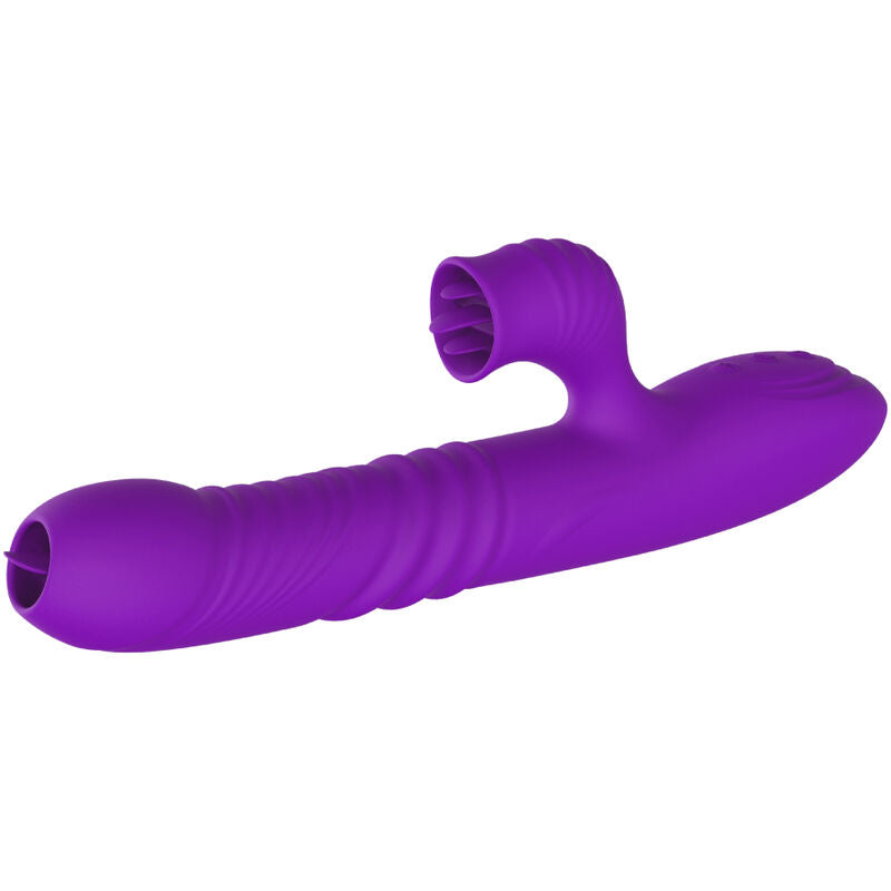 ARMONY - FULDSTÆNDIGT G-PUNKT KANINVIBRATOR MED STIMULERENDE TUNGE VIOLET VARMEFFEKT
