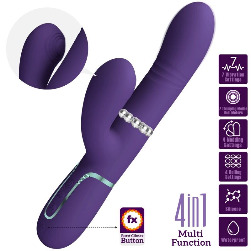 PRETTY LOVE - MULTIFUNKTIONS G-SPOT VIBRATOR LILLA