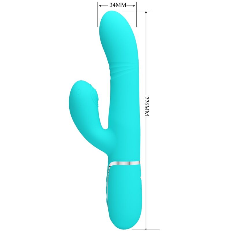 PRETTY LOVE - MULTIFUNKTIONS G-PUNKT VIBRATOR AQUA GRØN