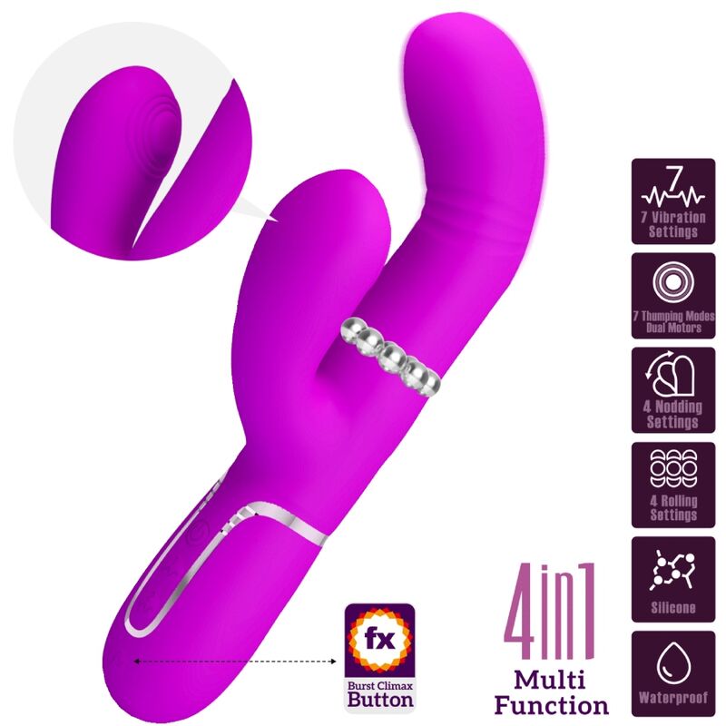 PRETTY LOVE - MULTIFUNKTIONS G-PUNKT VIBRATOR FUCHSIA