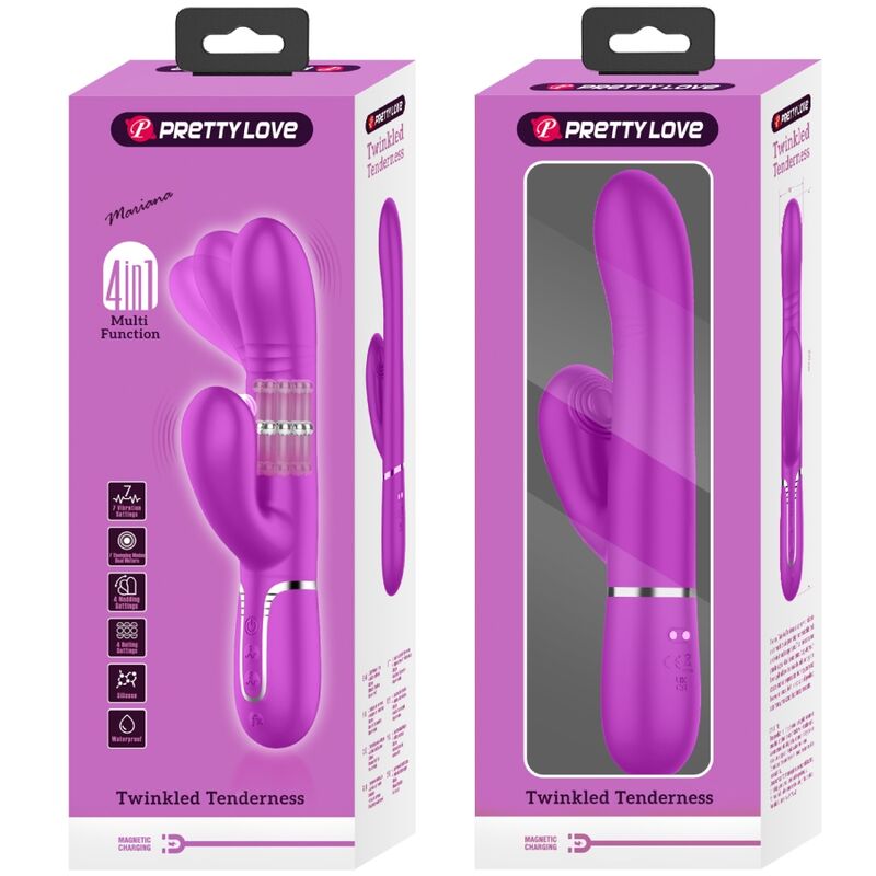 PRETTY LOVE - MULTIFUNKTIONS G-PUNKT VIBRATOR FUCHSIA