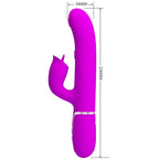 PRETTY LOVE - KANINVIBRATOR MED SLIKKEFUCHSIA