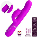 PRETTY LOVE - KANINVIBRATOR MED SLIKKEFUCHSIA