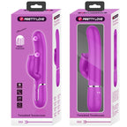 PRETTY LOVE - KANINVIBRATOR MED SLIKKEFUCHSIA
