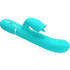 PRETTY LOVE - KANINVIBRATOR MED SLIKNING AQUA GRØN