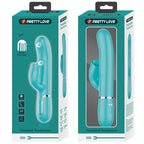 PRETTY LOVE - KANINVIBRATOR MED SLIKNING AQUA GRØN