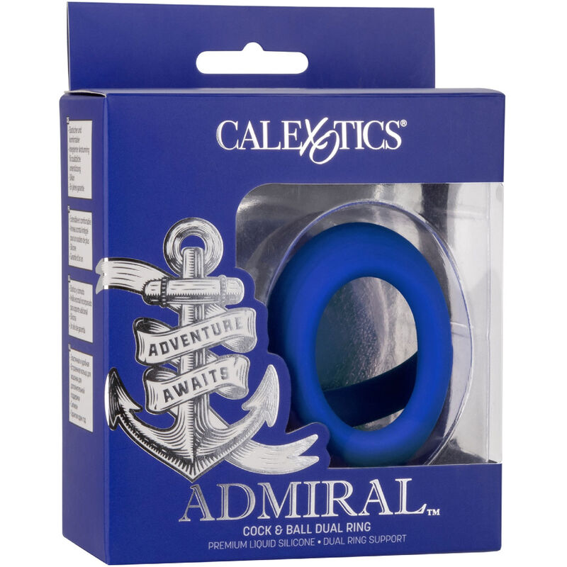 CALEXOTICS - ADMIRAL PINKBOLLE DOBBELT RING BLÅ