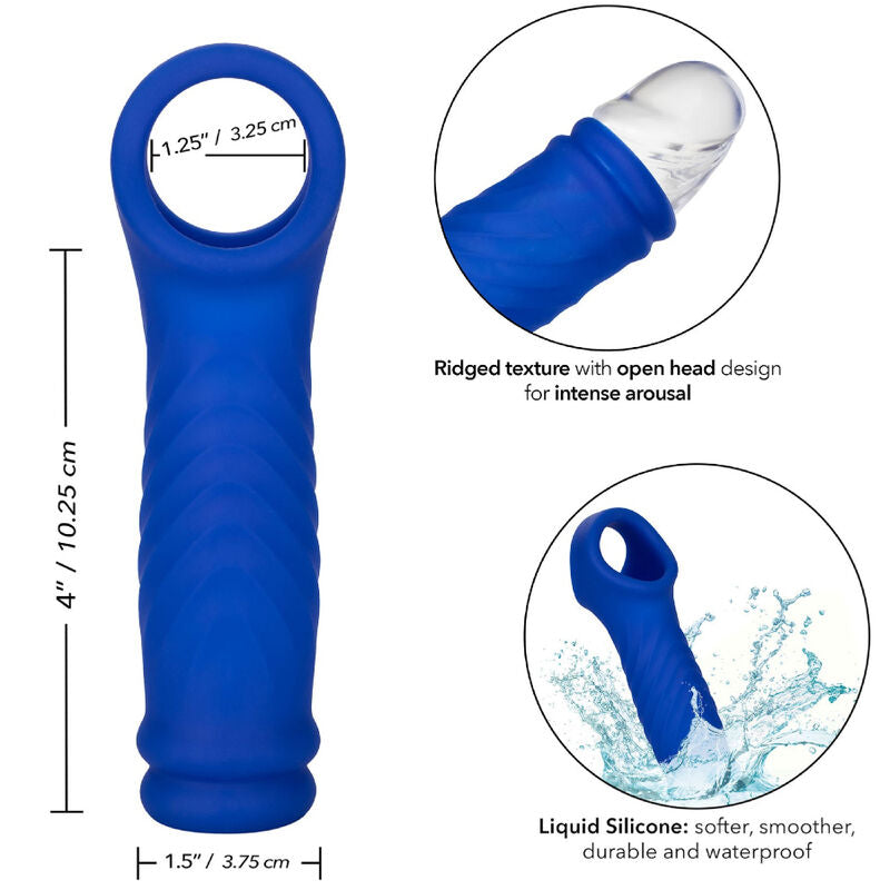 CALEXOTICS - ADMIRAL WAVE PENISCOVER FLYDENDE SILIKONE BLÅ