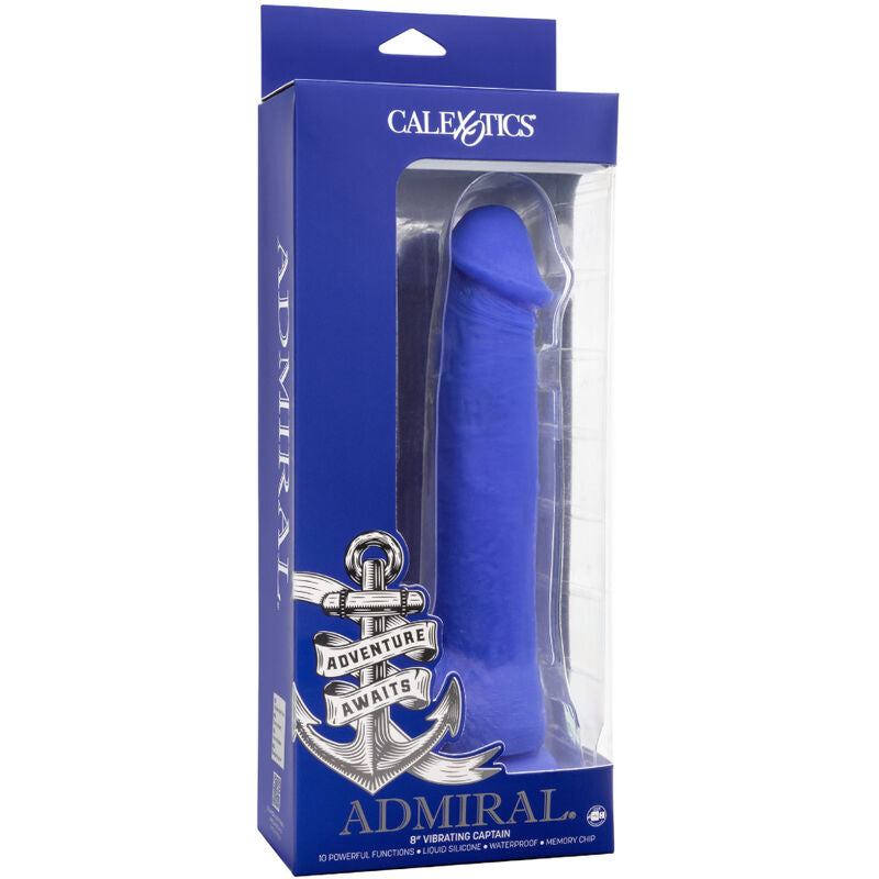 CALEXOTICS - ADMIRAL CAPTAIN REALISTISK DILDO VIBRATOR BLÅ