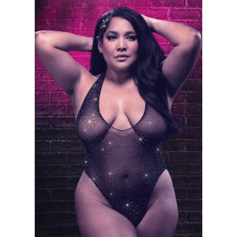 CALEXOTICS - RADIANCE SKULDERTRUKKE MED RHINE PLUS SIZE