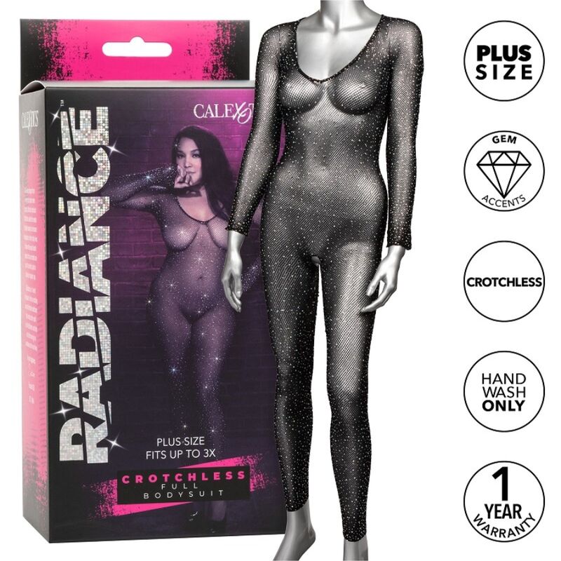 CALEXOTICS - RADIANCE SKRIDTLESS HELE BODYSUIT RHINE PLUS SIZE
