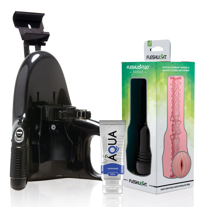 FLESHLIGHT - GO PINK LADY SURGE VAGINA + UNIVERSAL LAUNCH + AQUA KVALITETSGLIDEMIDDEL 50 ML
