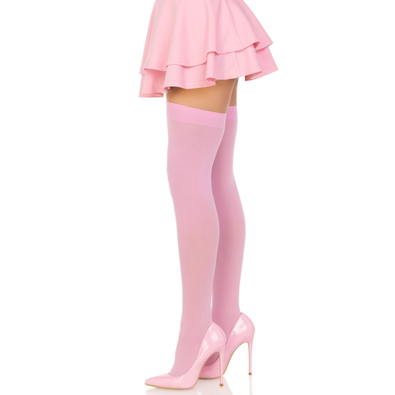 LEG AVENUE - NYLON LÅRHØJDE PINKEGULERET