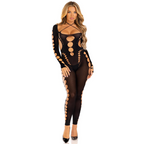 LEG AVENUE - RECKLESS ANKEL BODYSTOCKING SORT