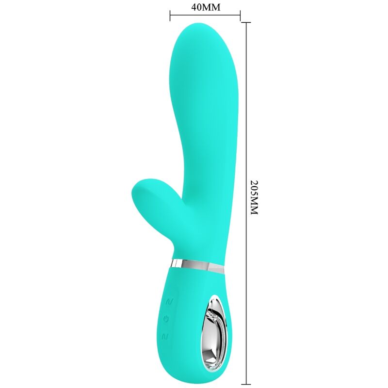 PRETTY LOVE - THOMAS MULTIFUNKTIONS G-PUNKT VIBRATOR AQUA GRØN