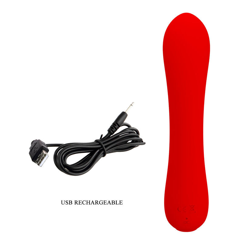 PRETTY LOVE - PRESCOTT GENOPLADELIG VIBRATOR RØD