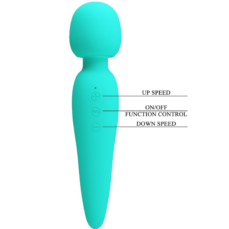 PRETTY LOVE - MEREDITH MASSAGEAPPARAT 12 VIBRATIONS TILSTANDE AQUA GRØN