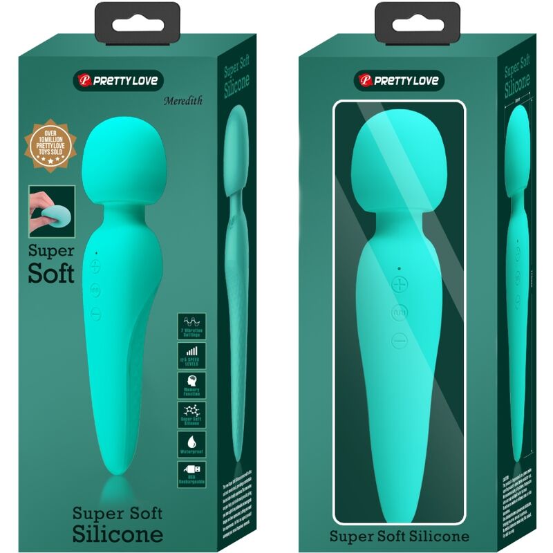 PRETTY LOVE - MEREDITH MASSAGEAPPARAT 12 VIBRATIONS TILSTANDE AQUA GRØN