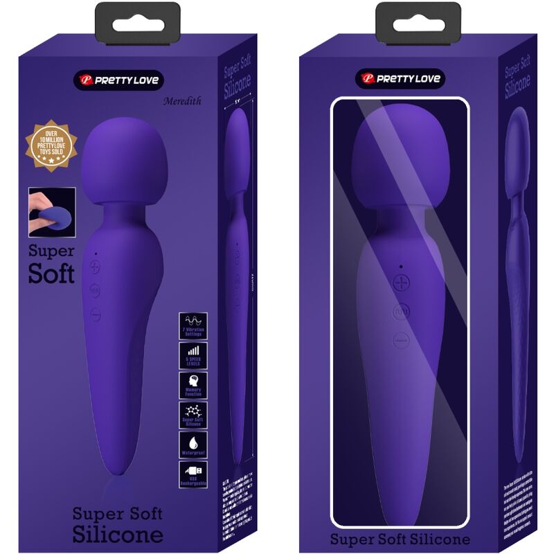 PRETTY LOVE - MEREDITH MASSAGEAPPARAT 12 VIBRATIONS TILSTANDE LILLA