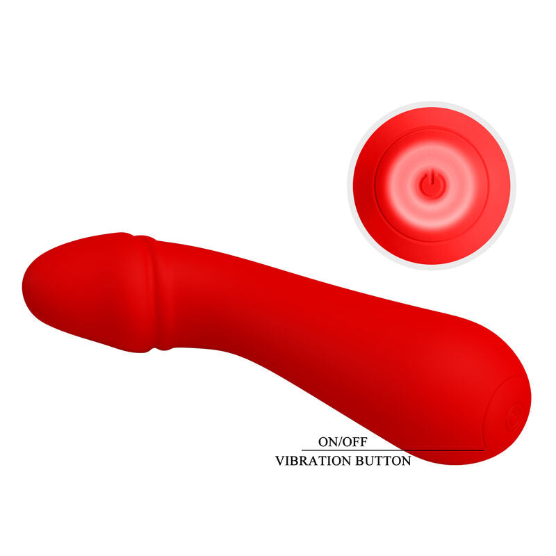 PRETTY LOVE - CETUS GENOPLADELIG VIBRATOR RØD