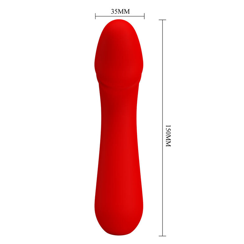 PRETTY LOVE - CETUS GENOPLADELIG VIBRATOR RØD
