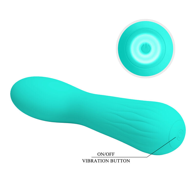 PRETTY LOVE - FAUN GENOPLADELIG VIBRATOR AQUA GRØN