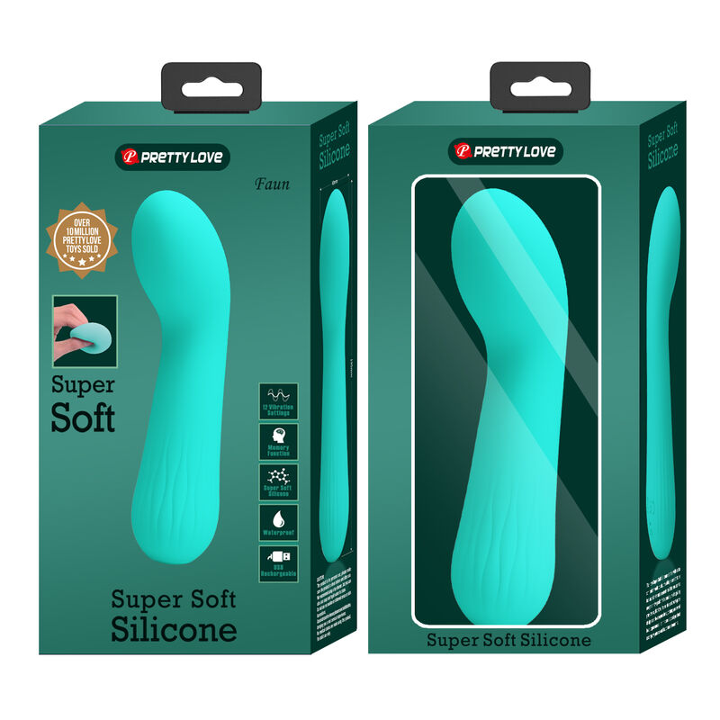 PRETTY LOVE - FAUN GENOPLADELIG VIBRATOR AQUA GRØN