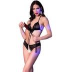 CHILIROSE - CR 4410 BODYSUIT MED SKRIDT SORT S/M