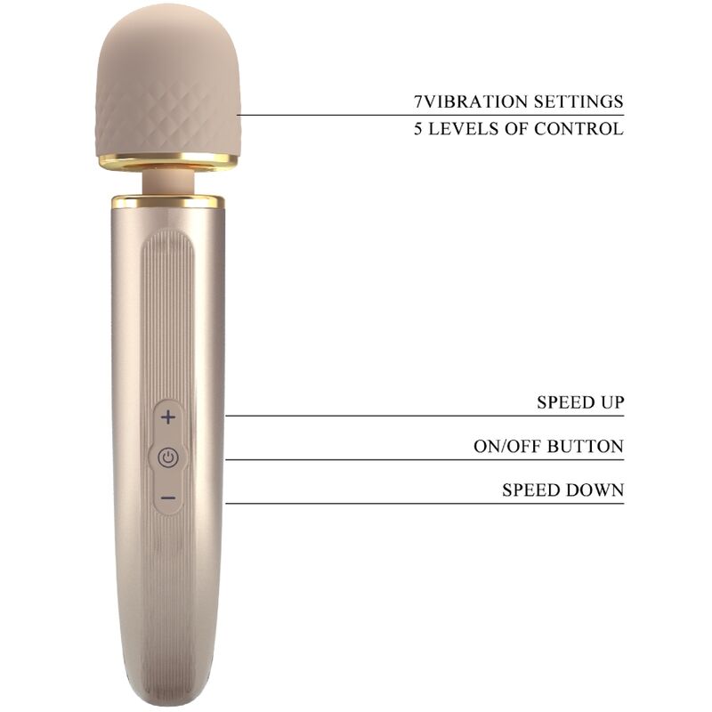 PRETTY LOVE - MASSAGEAPPARAT 7 VIBRATIONS TILSTANDE CHAMPAGNE