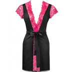 LIVCO CORSETTI FASHION - KUMIKO LC 90428 DRESSING GOWN + PANTY BLACK L/XL
